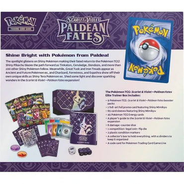 POKÉMON TCG Scarlet & Violet 4.5: Paldean Fates Elite Trainer Box (ETB) - (Following Stream)