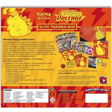 POKÉMON TCG Sword and Shield - Vivid Voltage Elite Trainer Box - (Following Stream)